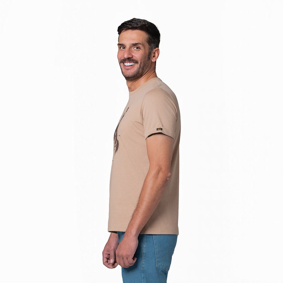 LEC LEE - Camiseta Hombre Oversize Lec Lee Caqui XLCaqui