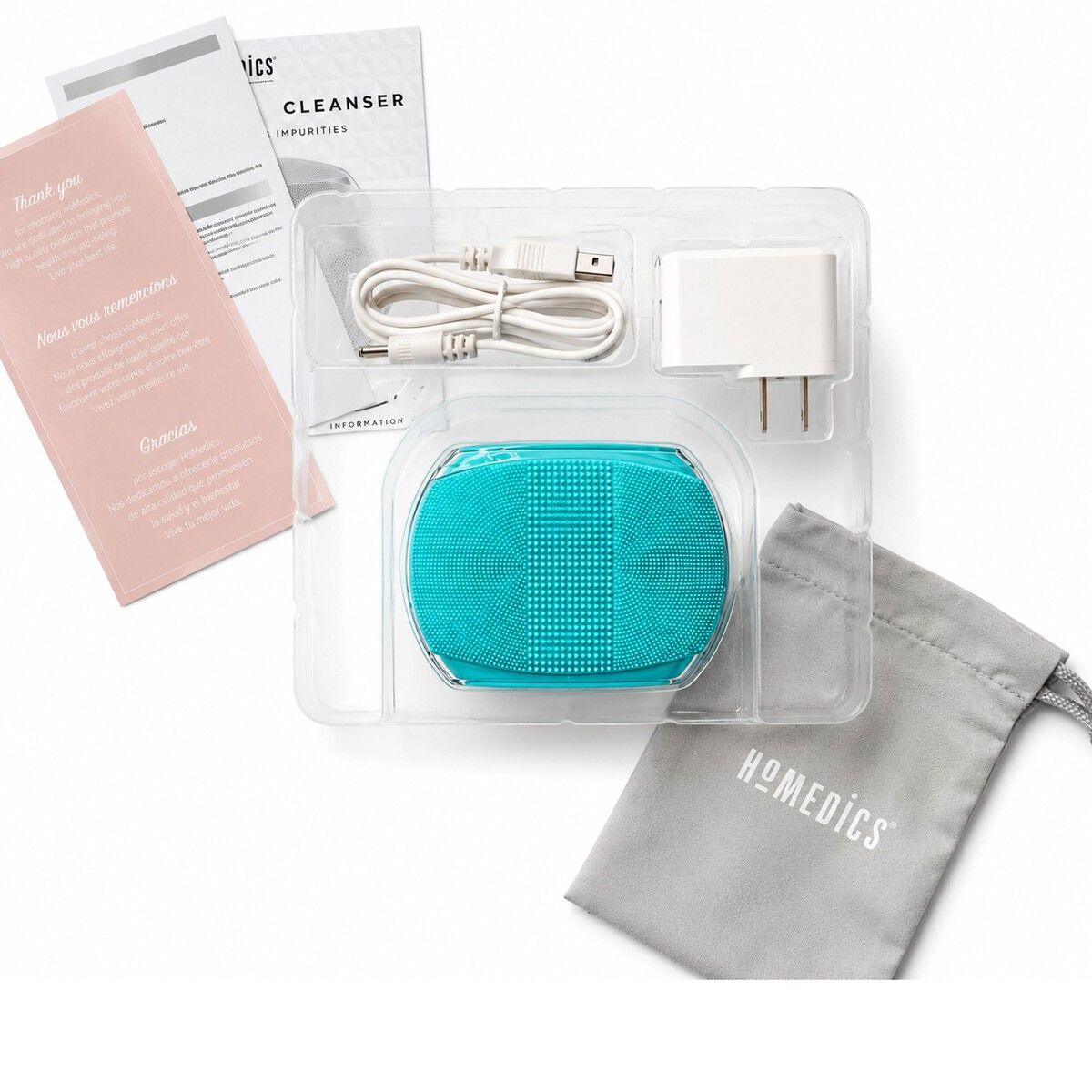 HOMEDICS - Cepillo Facial Manual Homedics