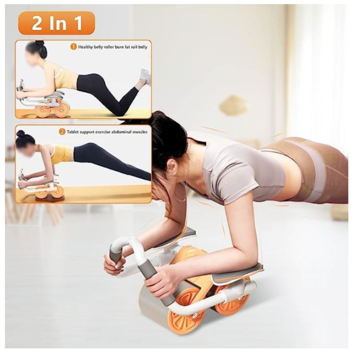 COLME TECHNOLOGY HOME - Rueda Abdominal Rebote Automatico Rodillo Lumbar Ab Doble