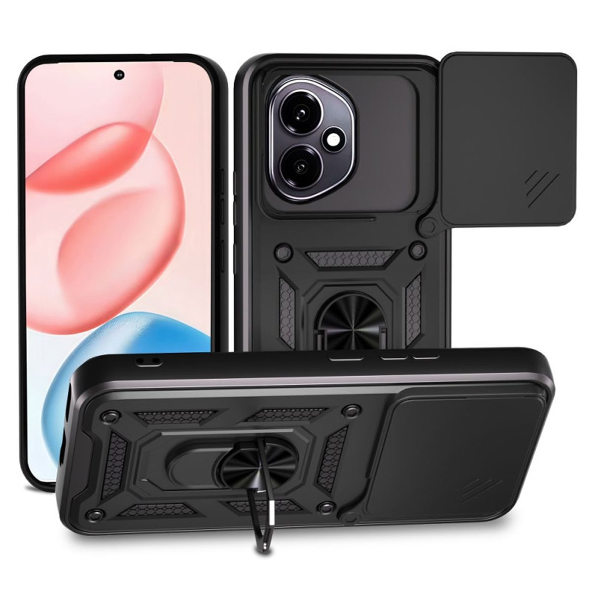 GENERICO - Funda Case Protector Cámara Slider Compatible Honor 400 5G Negro