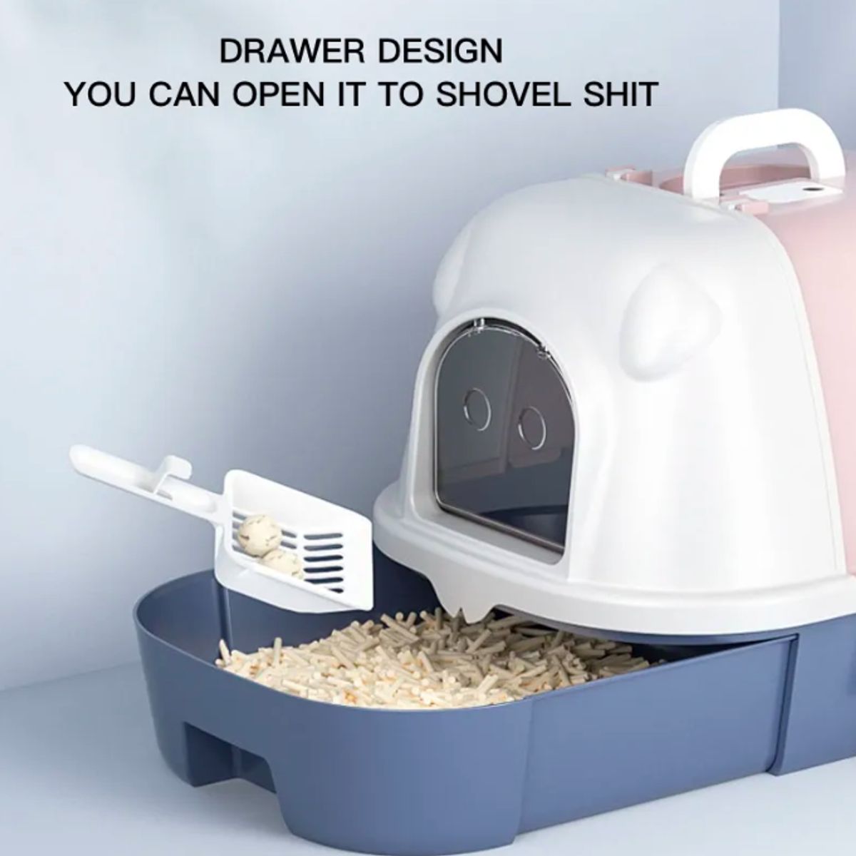 GENERAL - Arenero Para Gato Con Tapa Ventilación Bandeja Retractil