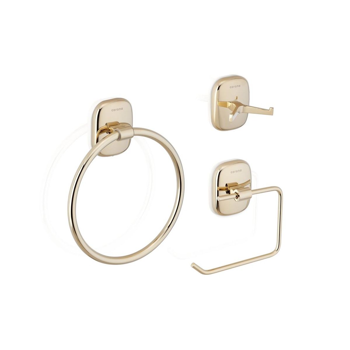 CORONA - Kit de accesorios Greta Dorado x3