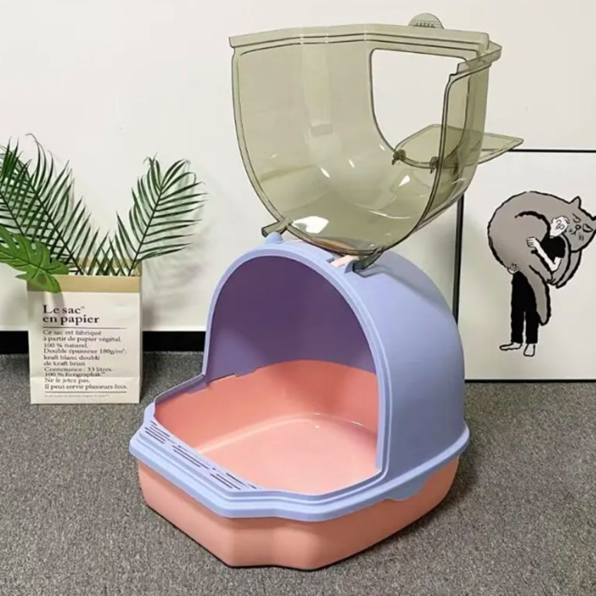 GENERAL - Arenera Gato Con Pala Y Ventilación Transparente