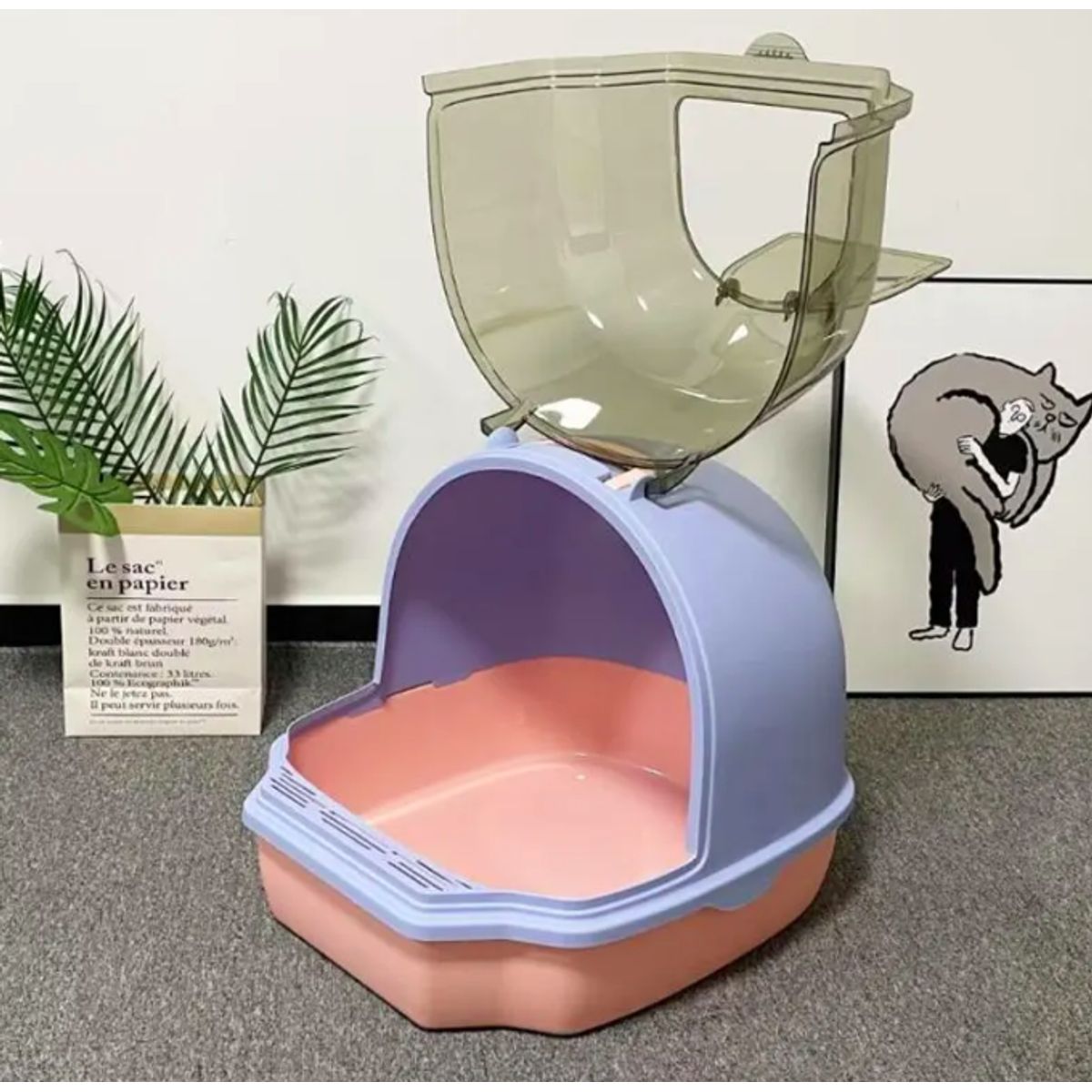 GENERAL - Arenera Gato Con Pala Y Ventilación Transparente