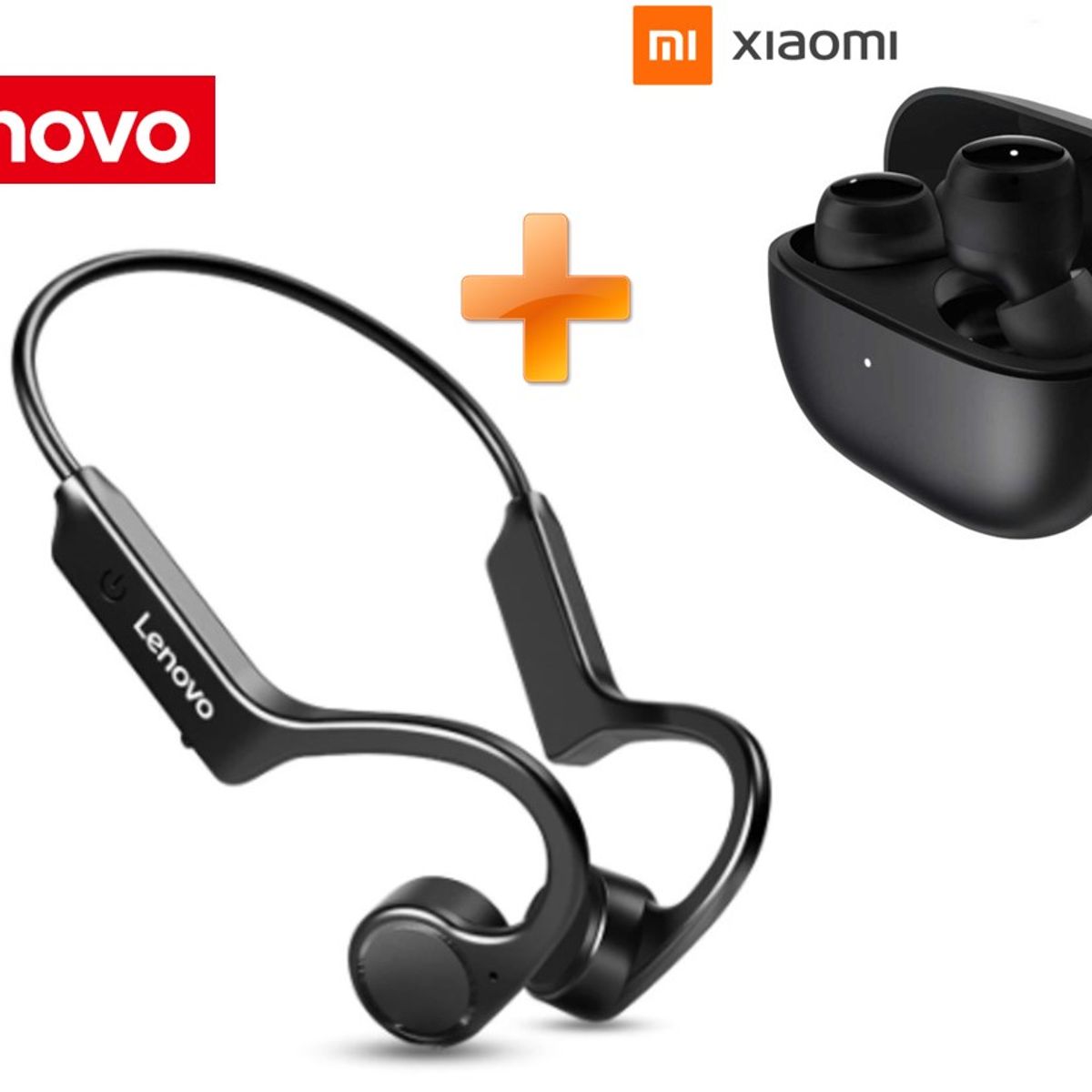 LENOVO - Audífonos 2x1 Combo - Lenovo X4 Conducción Ósea + Xiaomi Buds 3 Lite.