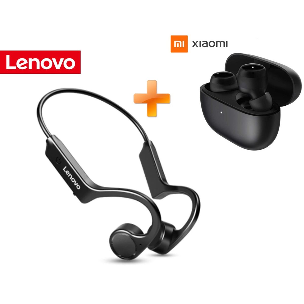 LENOVO - Audífonos 2x1 Combo - Lenovo X4 Conducción Ósea + Xiaomi Buds 3 Lite.