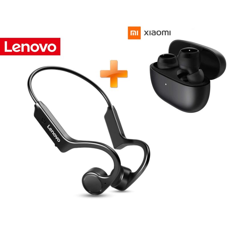 LENOVO - Audífonos 2x1 Combo - Lenovo X4 Conducción Ósea + Xiaomi Buds 3 Lite