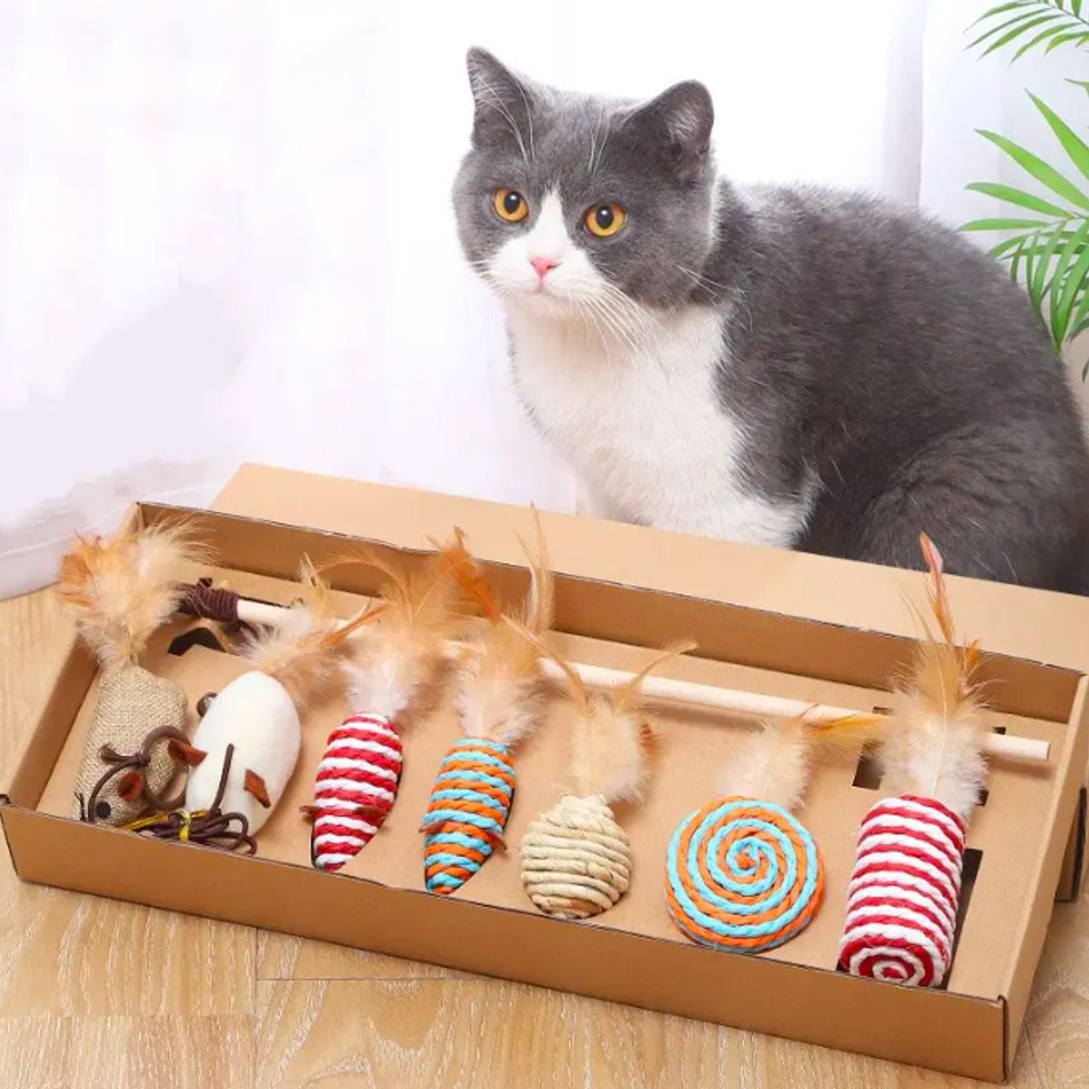 GENERAL - Juego 7 Figuras  Para Gatos