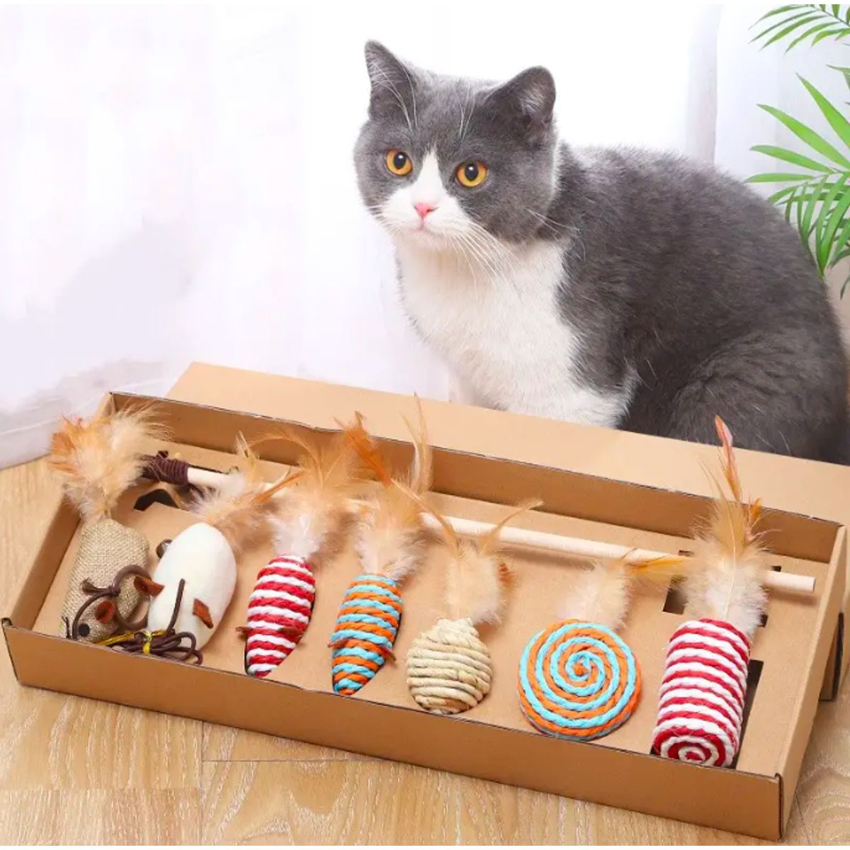 GENERAL - Juego 7 Figuras  Para Gatos