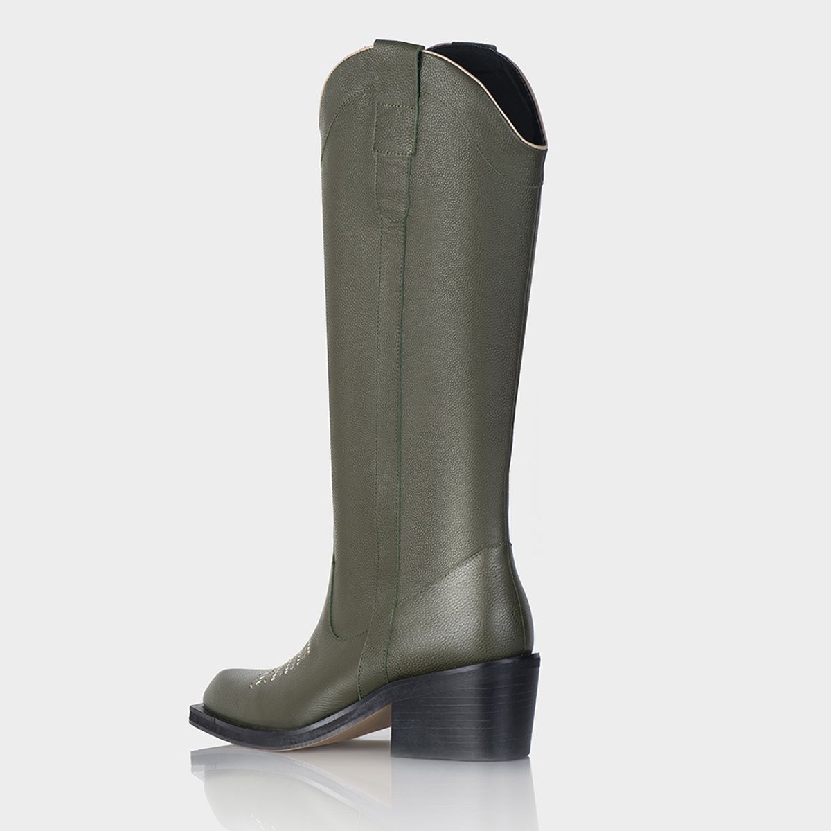 STIVALI - Bota Texana Bravia Verde Oliva