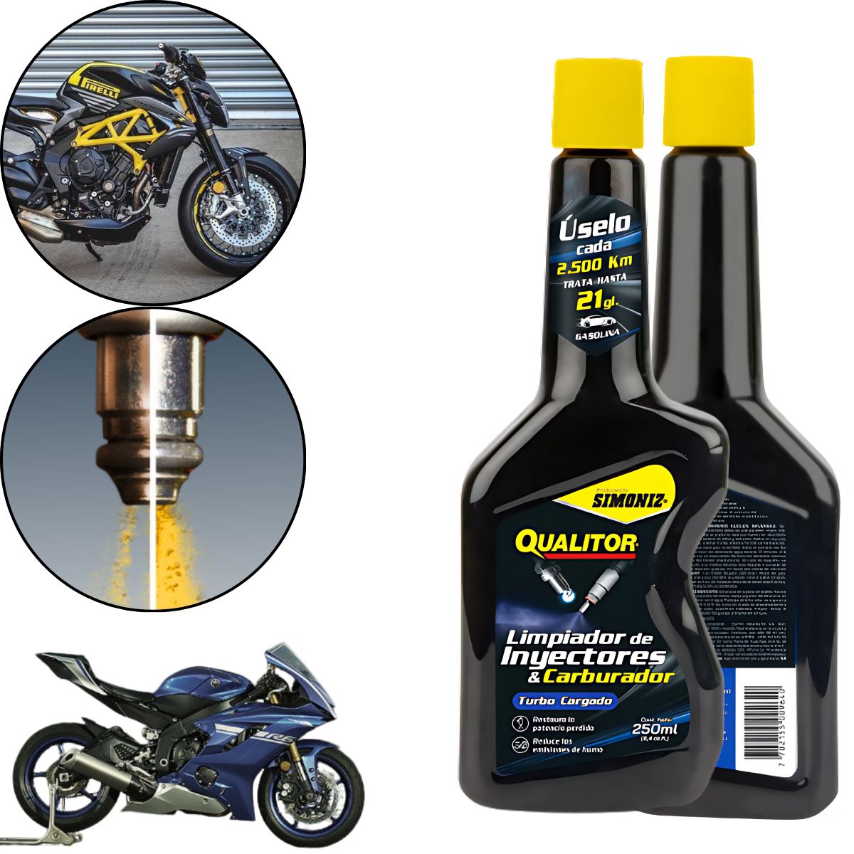 SIMONIZ - Aditivo gasolina limpia inyectores simoniz carro moto