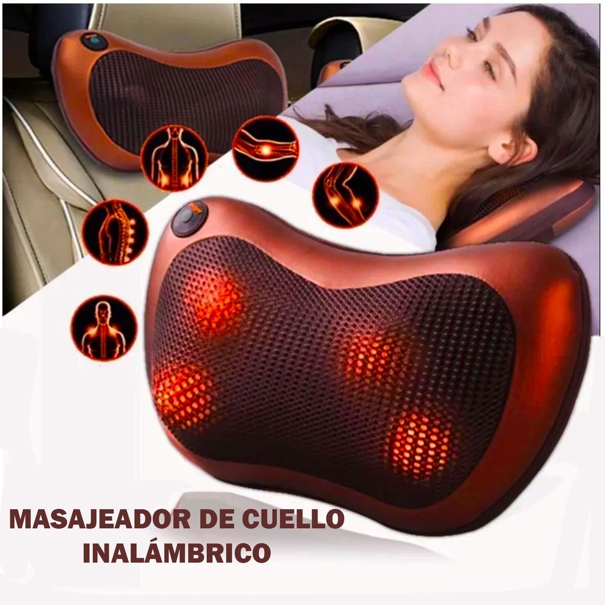 ONE PIXEL - Masajeador De Cuello Alivio Profundo Profesional Cojín Multifuncional
