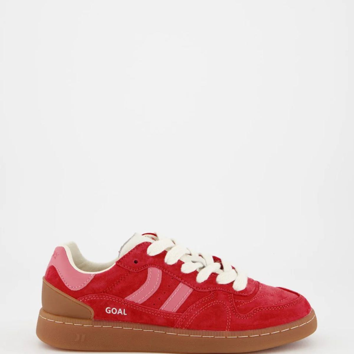 COOLWAY - TENIS MODA GOAL PARA MUJER ROJO