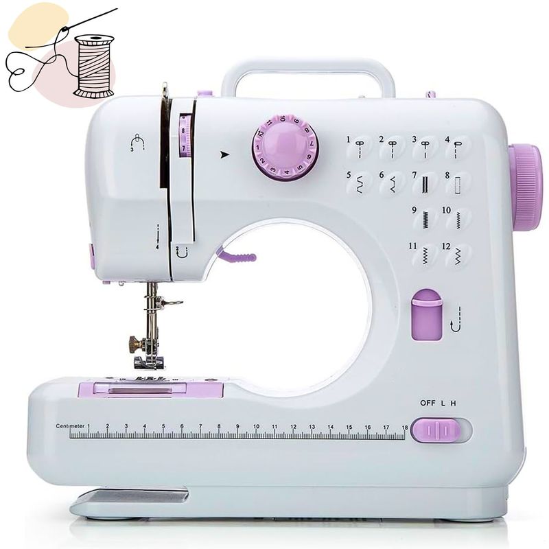 ONE PIXEL - Maquina De Coser Profesional Eléctrica 12 Puntadas Luz Led 505