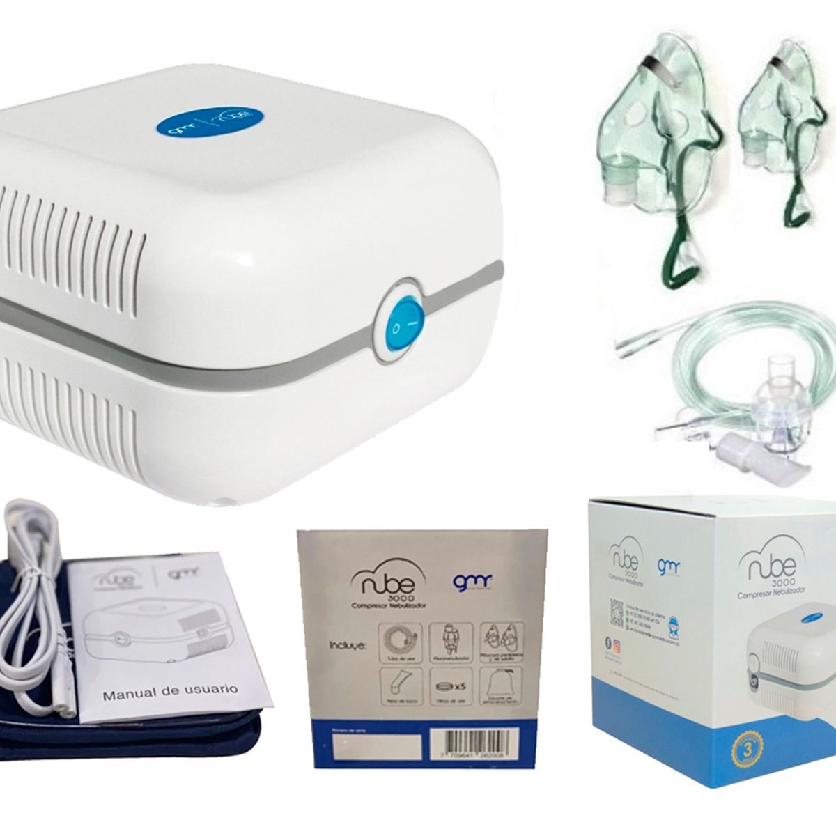 GMR - Nebulizador Portatil Adulto Y Pediatrico Nube 3000