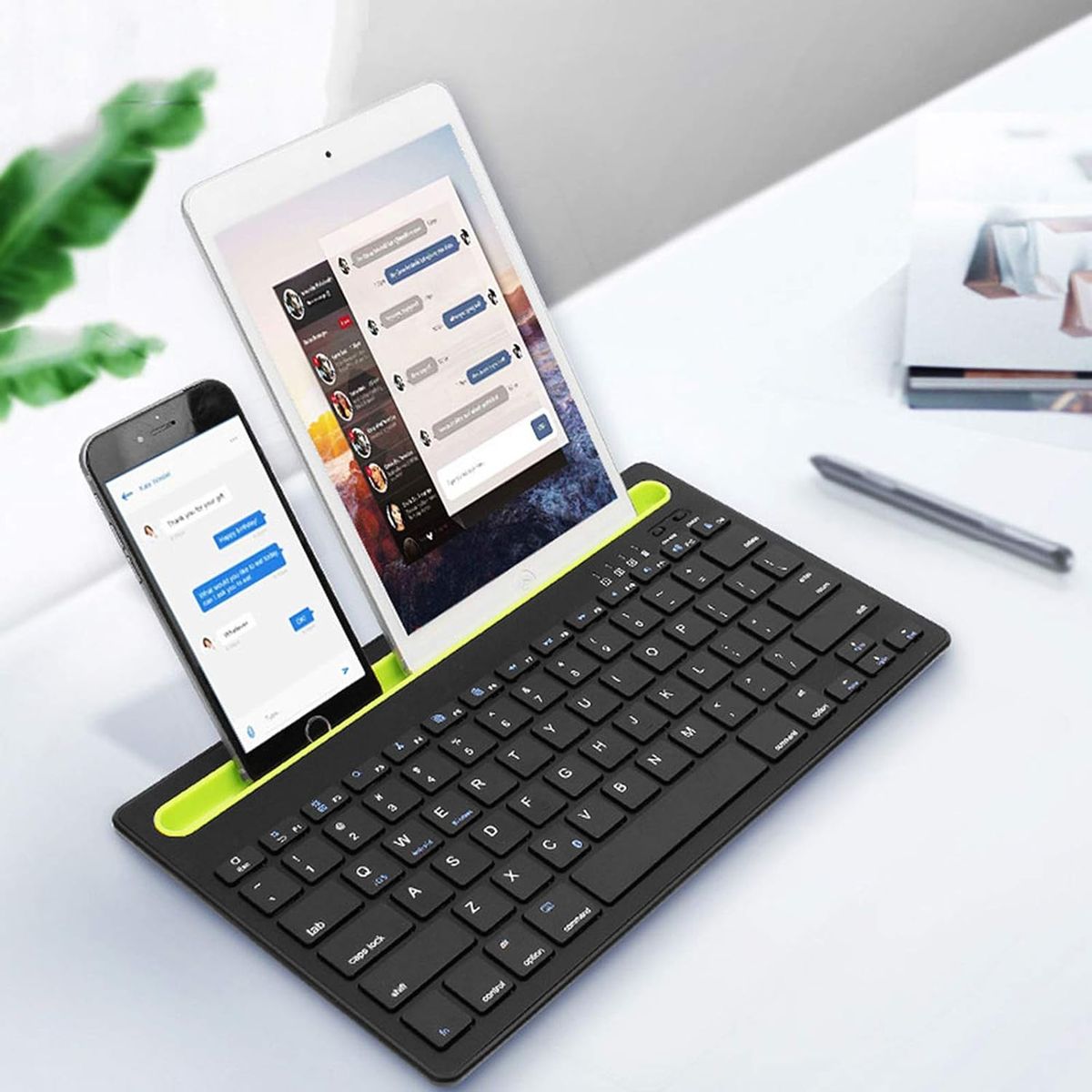 ONE PIXEL - Teclado Bluetooth Recargable Doble Canal Multi Dispositivo