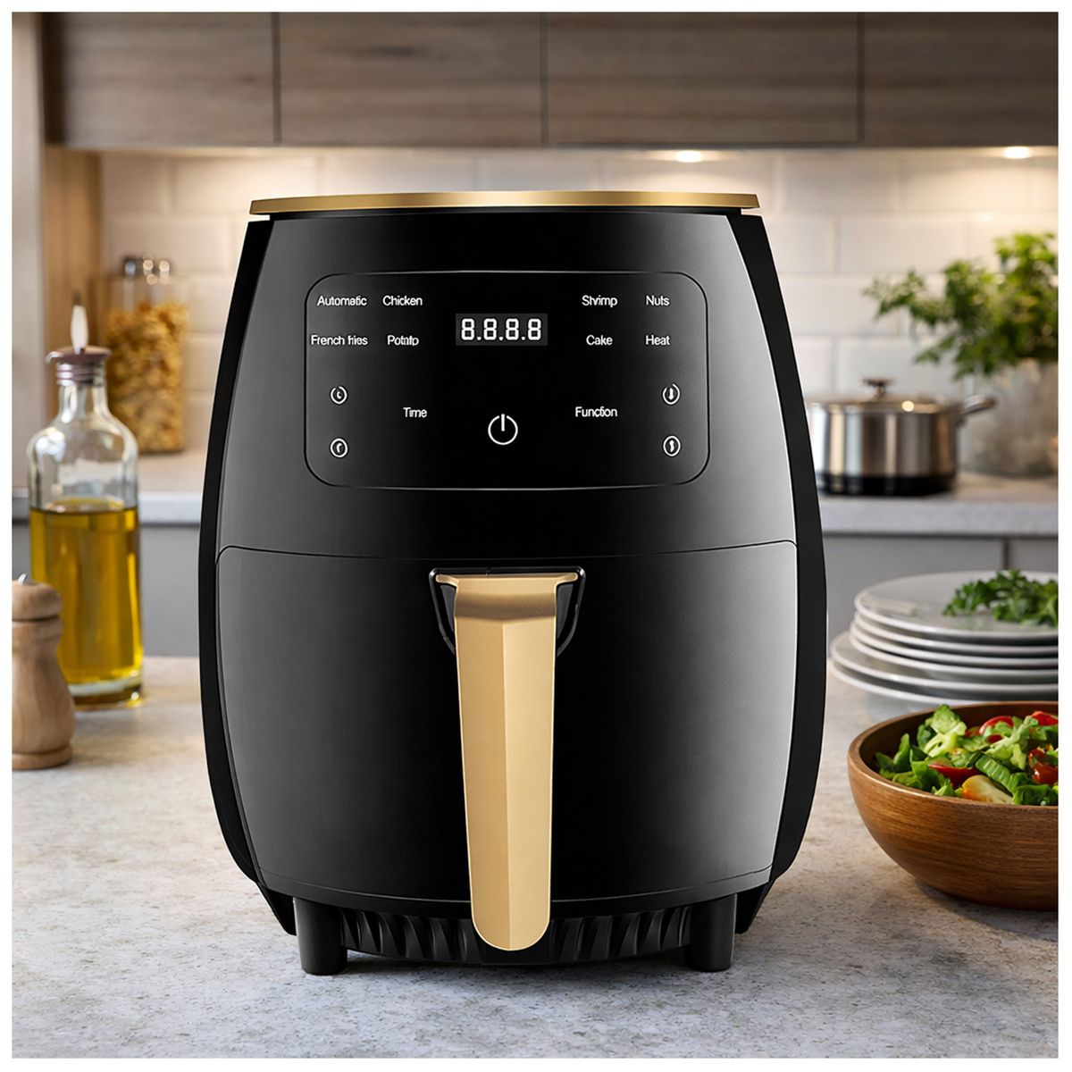 ONE PIXEL - Freidora De Aire Air Fryer 6LTS Pantalla Táctil Sin Aceite