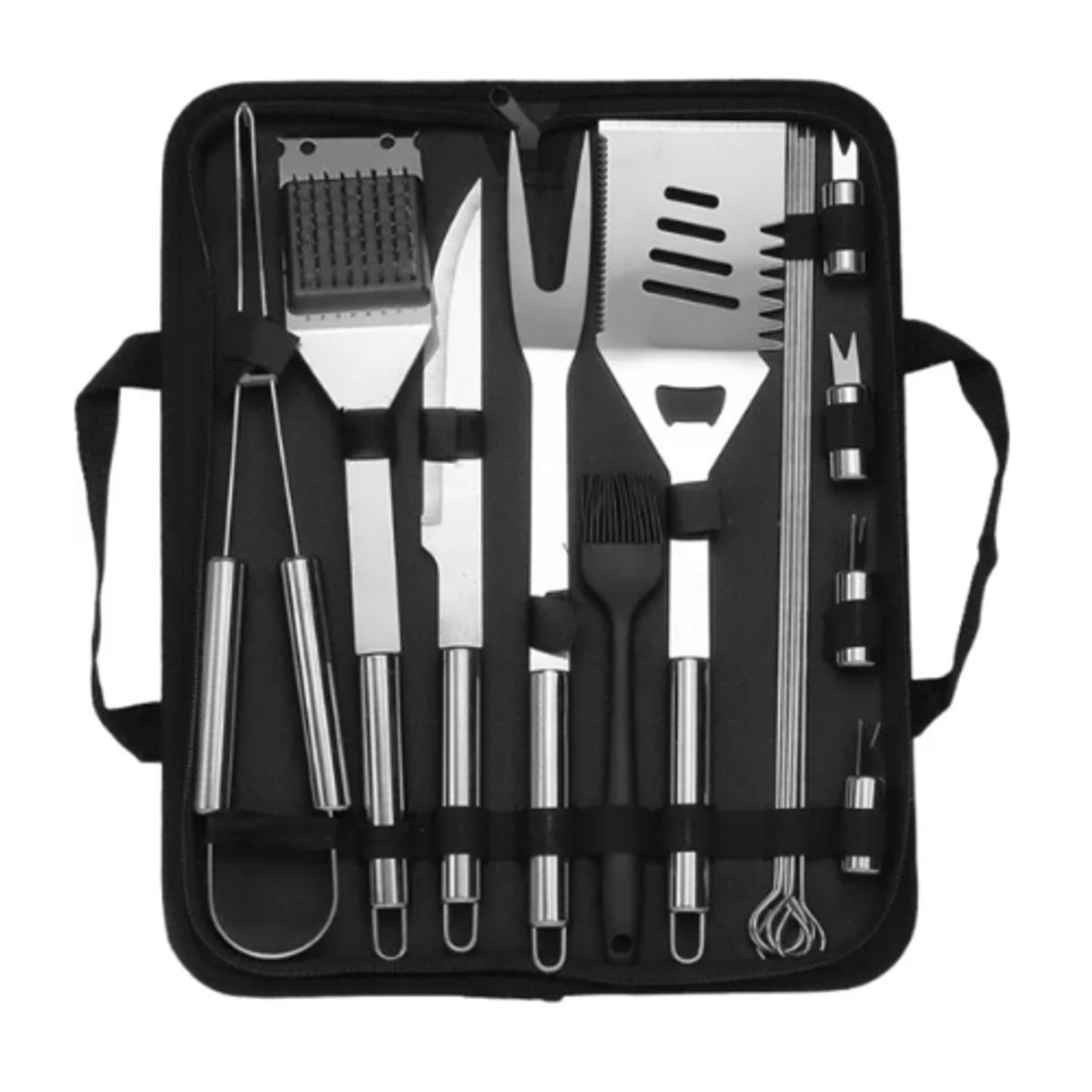 AFM - Juego Set De Barbacoa 15pcs Utensilios De Acero