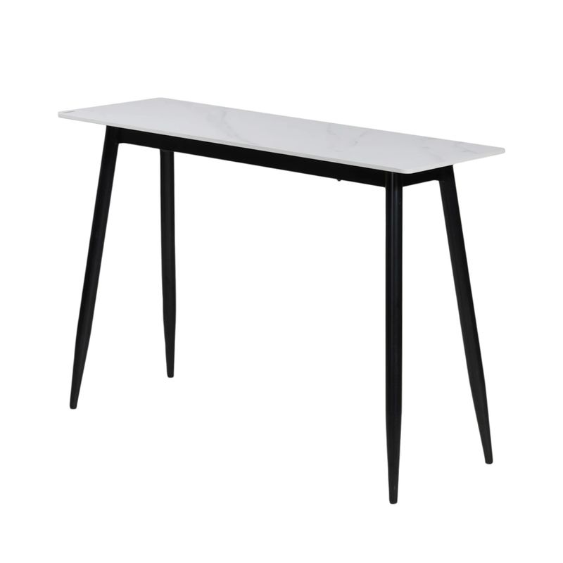 MUEBLES FIOTTI - Mesa consola Blanca Piedra Sinterizada