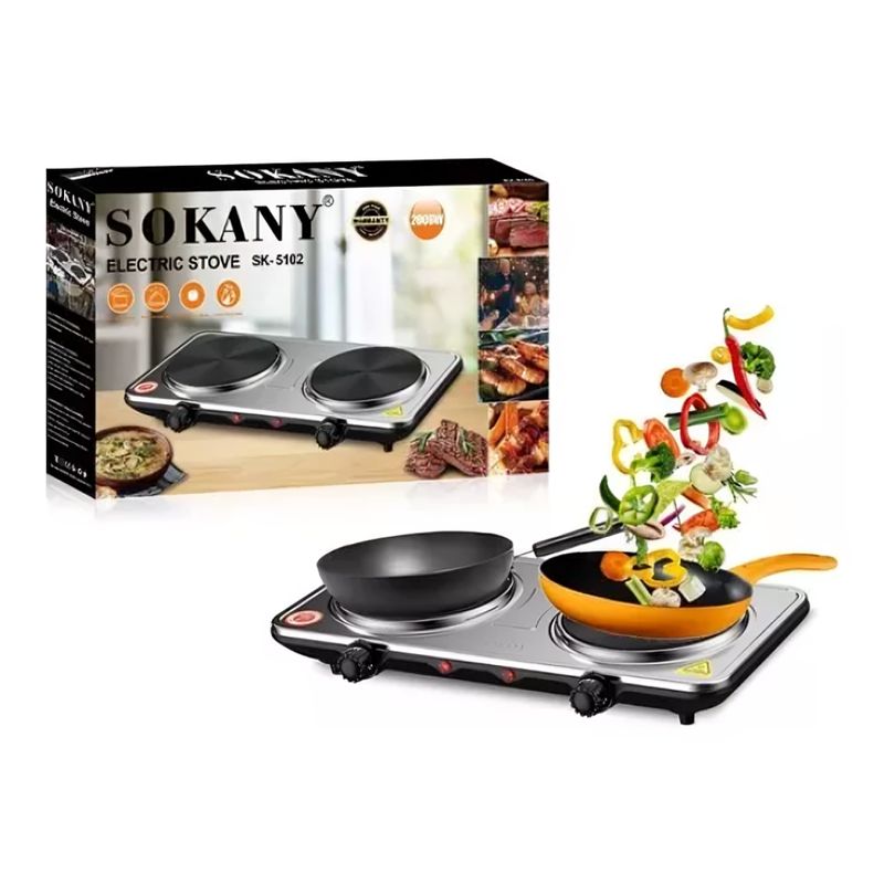 SOKANY - Estufa Eléctrica Sokany Dos Puestos