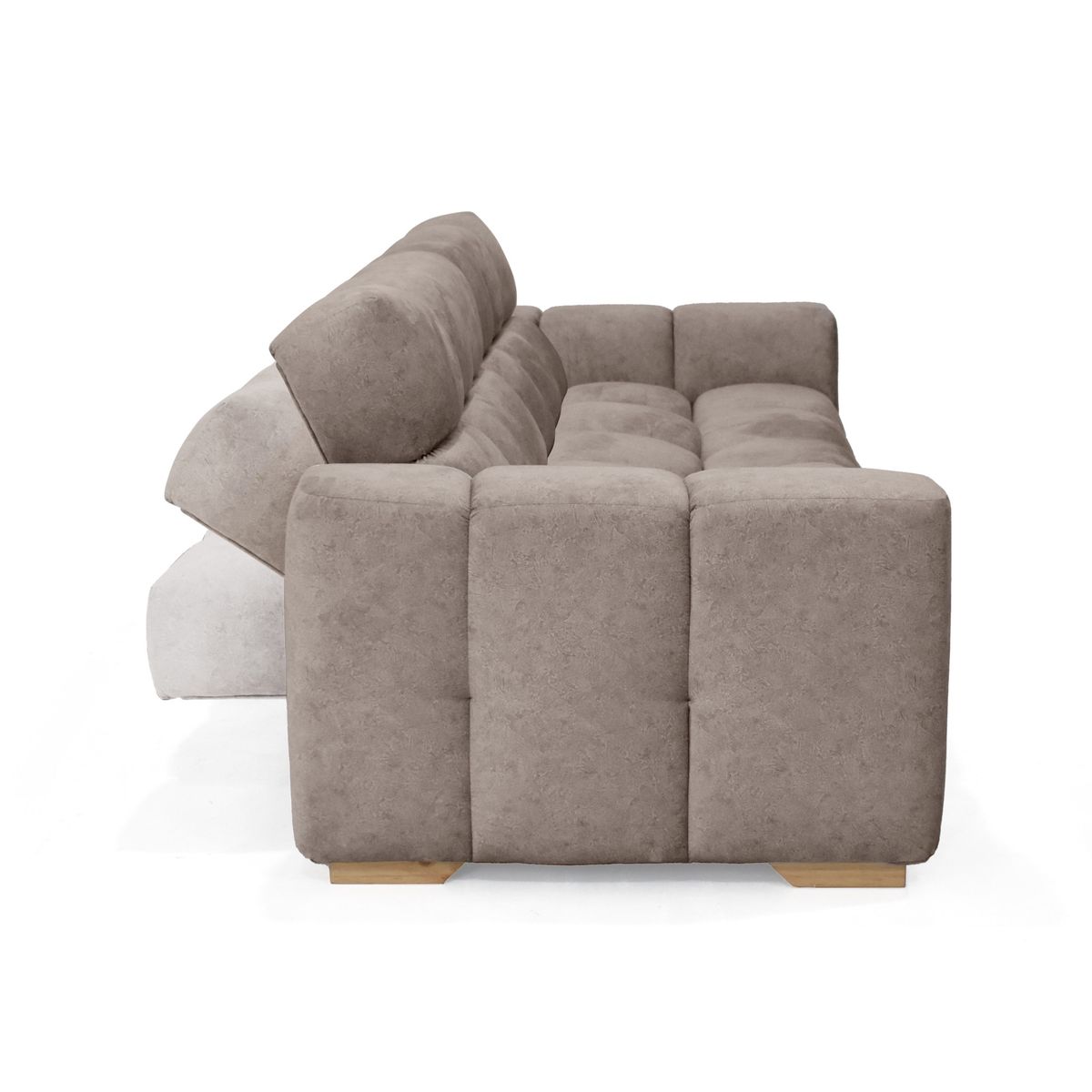 VENECIA - Sofa Cama Miami Reclinable 3 Posiciones 228x91x78 Tela Taupe
