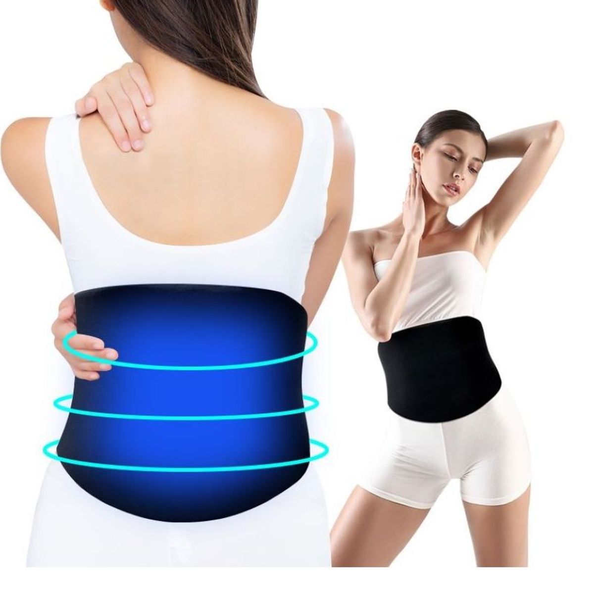 ZHOPI CO - Faja Compresion Gel Frio Calor Ajustable Cintura