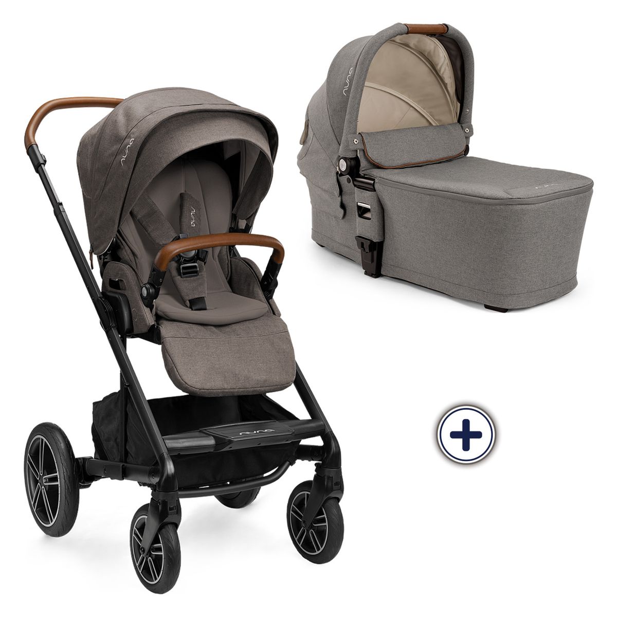 NUNA - Combo Coche Bebe Compacto Mixx Next + Carry Granite Nuna