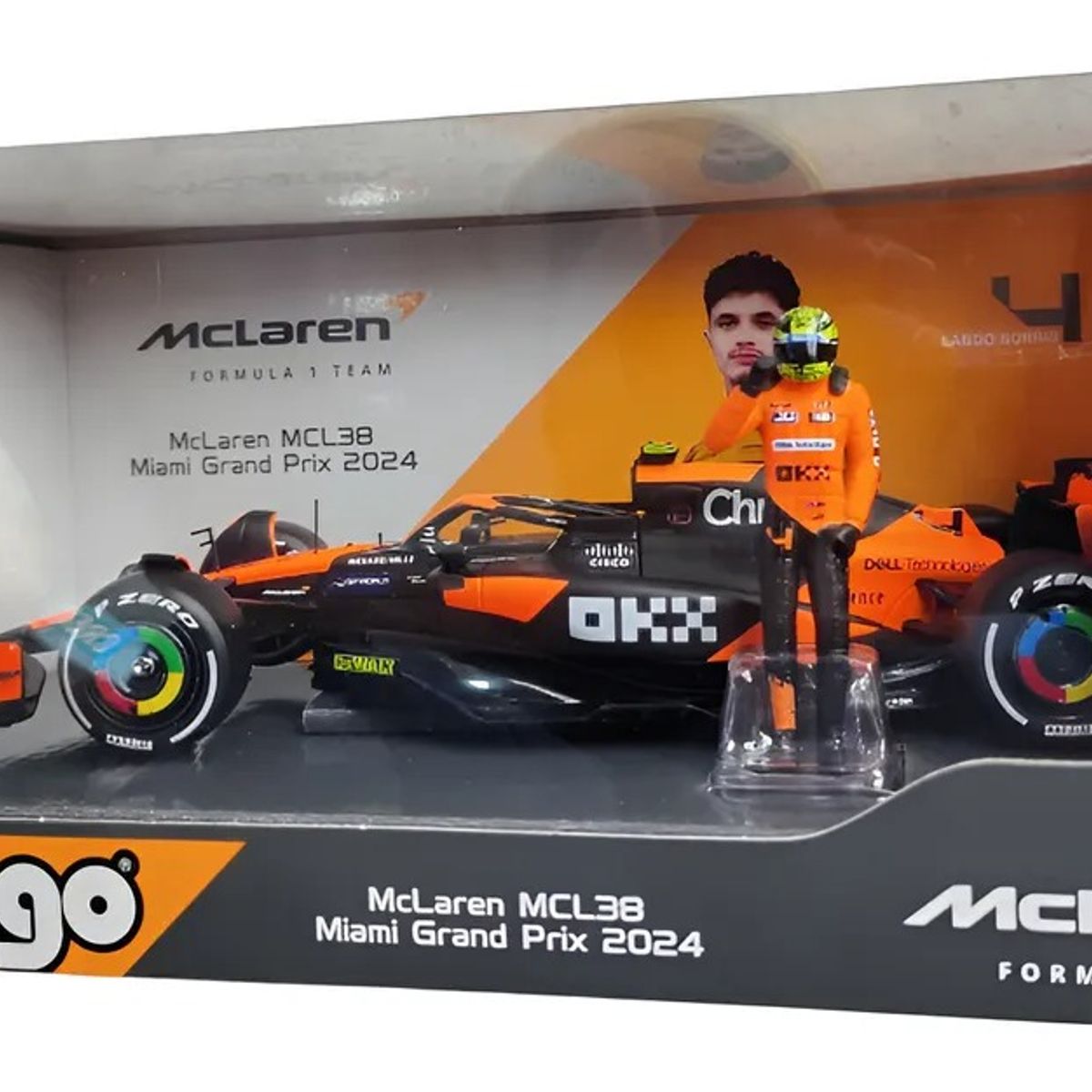 BURAGO - Carro Formula 1 1:24 Mclaren Lando Norris Envió Gratis