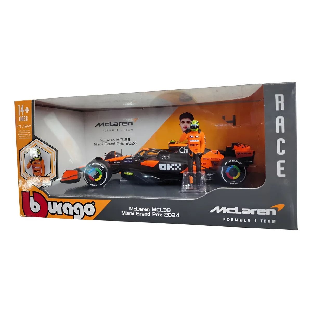 BURAGO - Carro Formula 1 1:24 Mclaren Lando Norris Envió Gratis