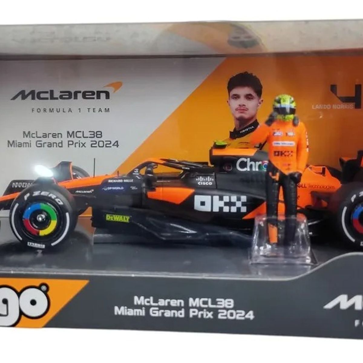 BURAGO - Carro Formula 1 1:24 Mclaren Lando Norris Envió Gratis