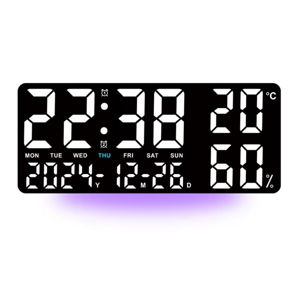 GENERICO - Reloj Digital Pared Led Fecha  Temperatura GH9002