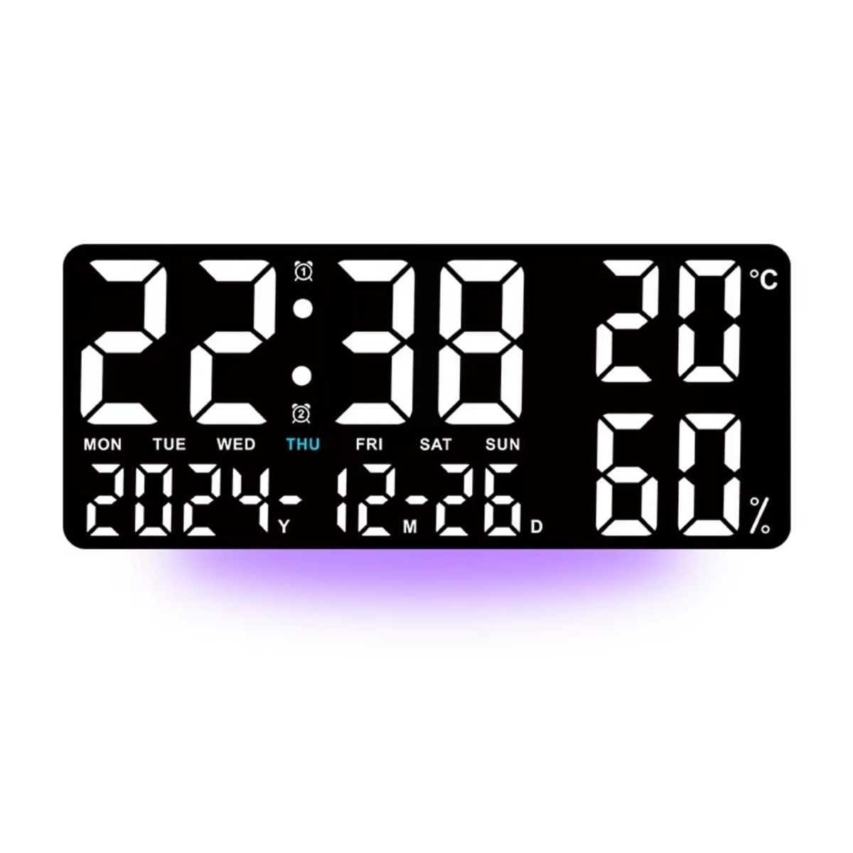 GENERICO - Reloj Digital Pared Led Fecha  Temperatura GH9002
