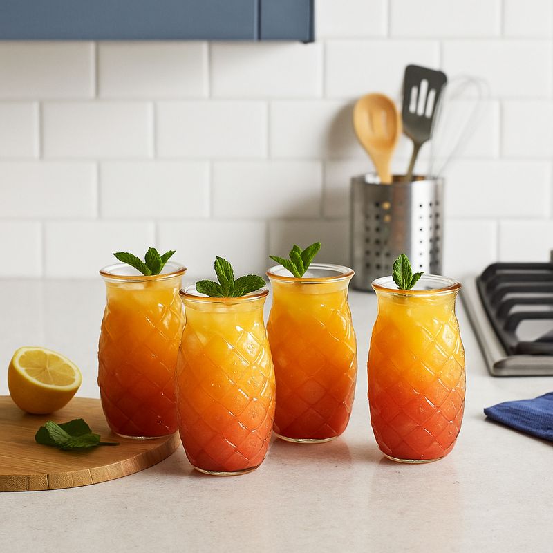 LIBBEY - Set de 4 Vasos en Vidrio para Piña Colada - 510 ml / 17 oz