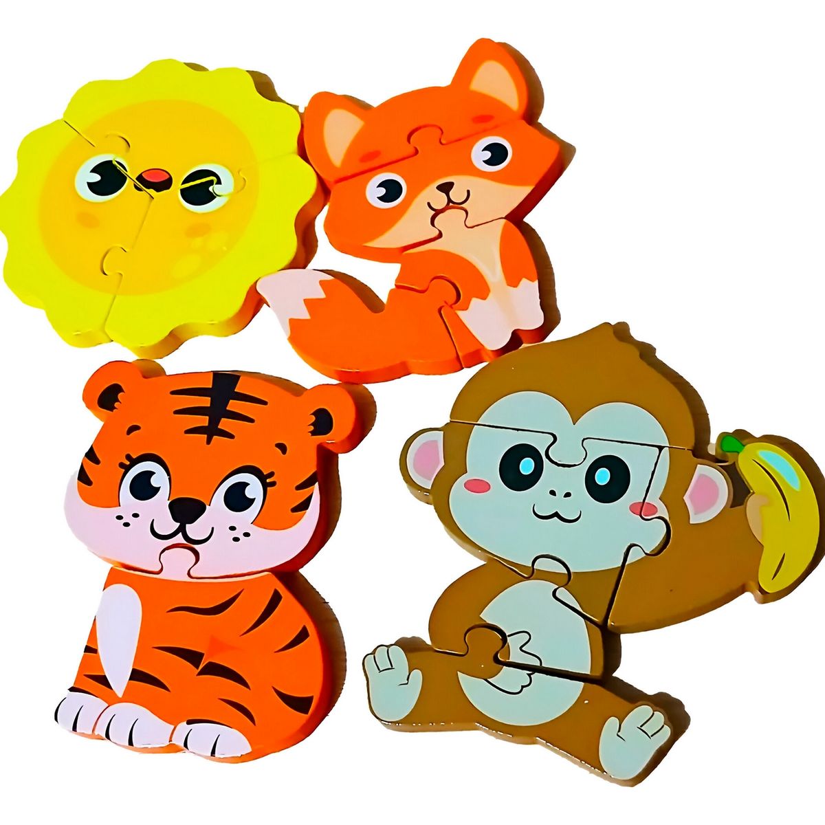 GENERICO - Juego De Mesa Rompecabeza Puzzle Figura Con Letra Multicolor