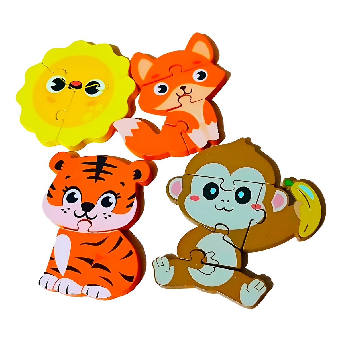 GENERICO - Juego De Mesa Rompecabeza Puzzle Figura Con Letra Multicolor