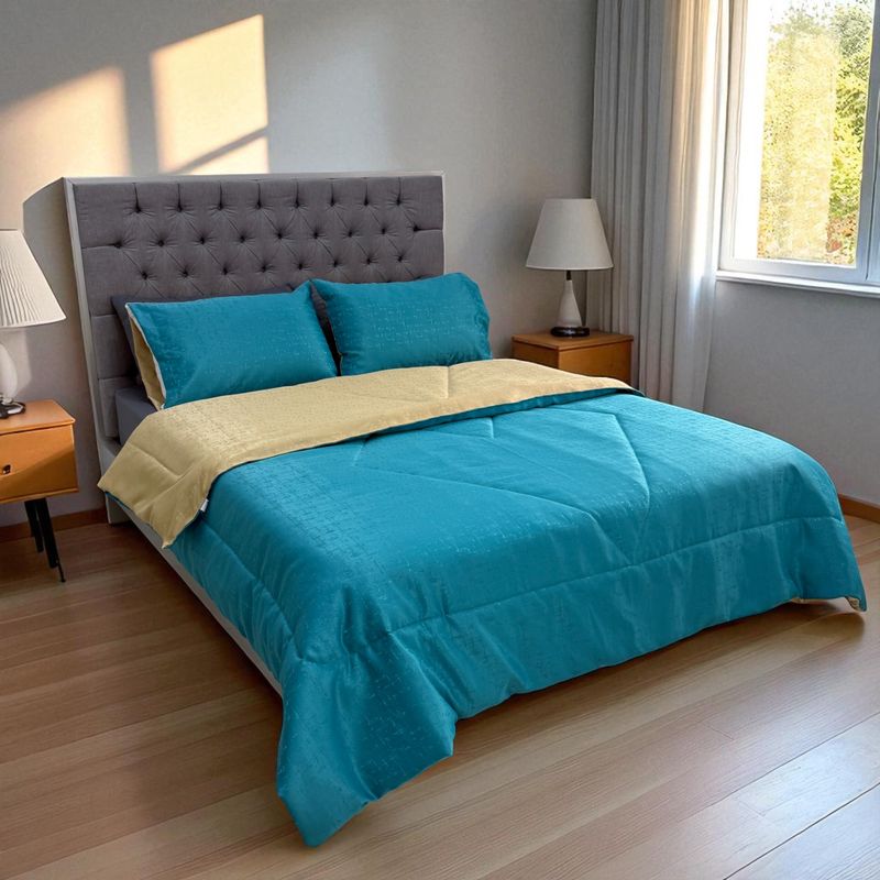 HOGARETO - EDREDON JACQUARD DOBLE FAZ  CAMA 140 X190CM