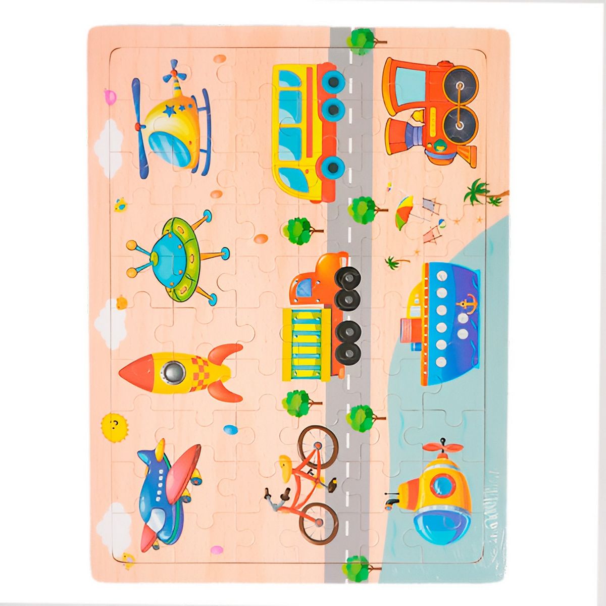 GENERICO - Rompecabezas En Madera Tematico Aprendizaje Puzzle Niños