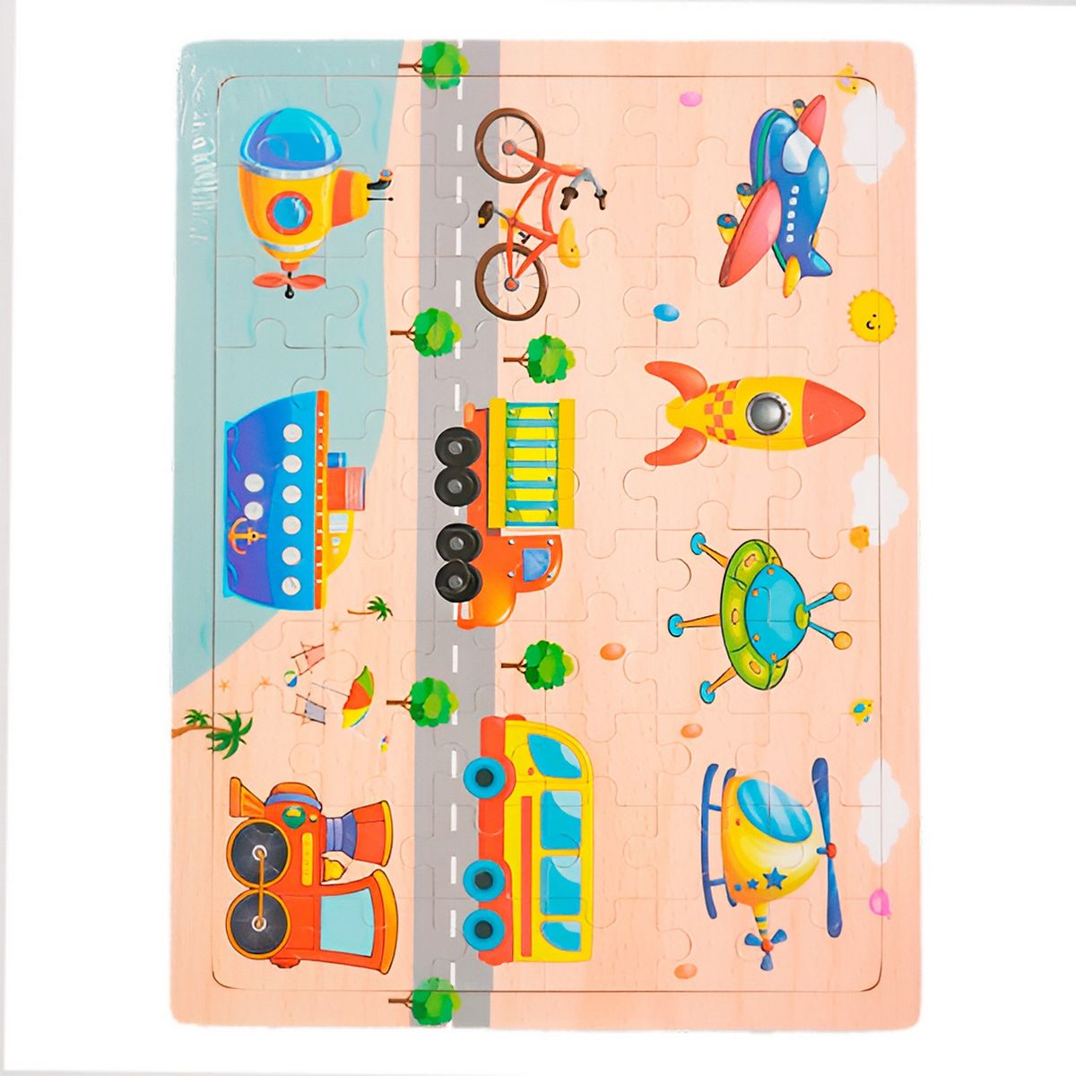 GENERICO - Rompecabezas En Madera Tematico Aprendizaje Puzzle Niños