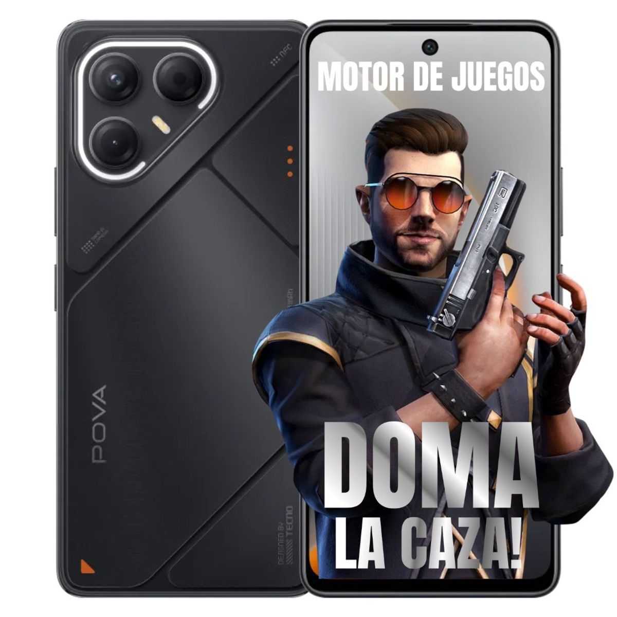 TECNO MOBILE - Celular Tecno POVA 7 5G 256GB/8GB - Negro