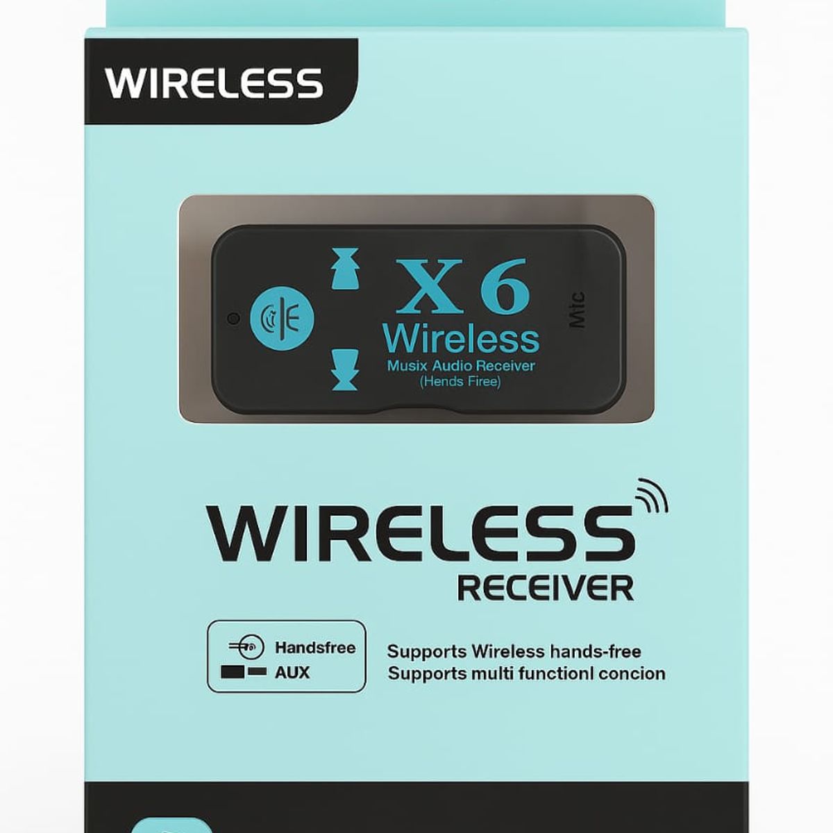 GENERICO - Receptor Bluetooth X6 para Auto  Manos Libres y Música