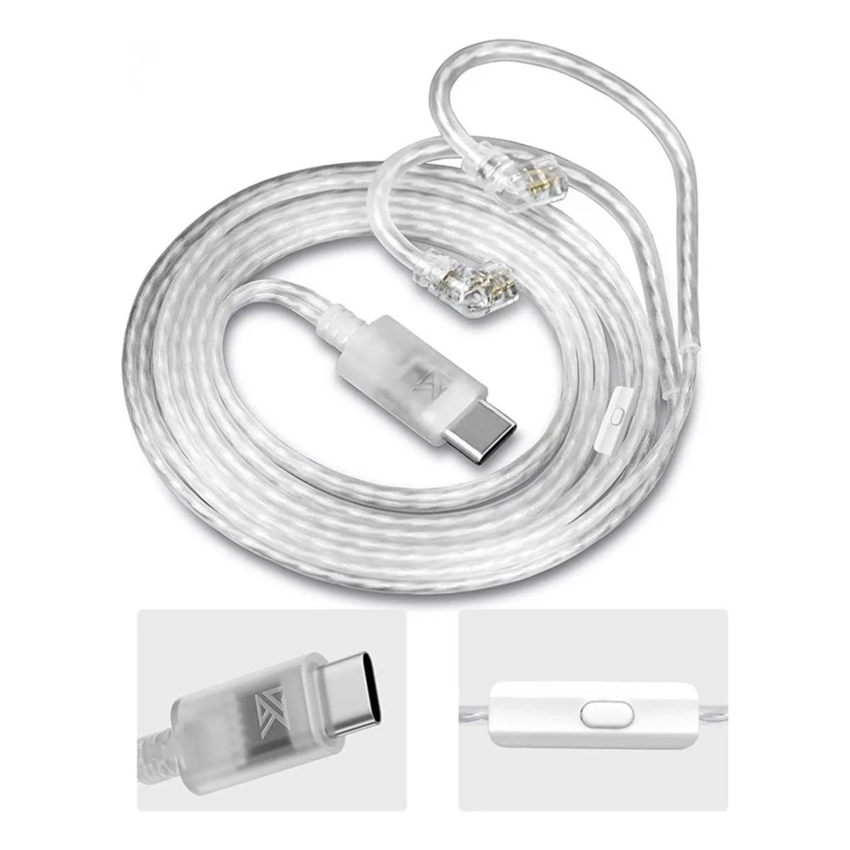 KZ - Cable KZ USB-C con Micrófono Compatible con KZ ZSN ProEDX ProCastor