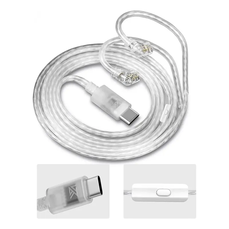 KZ - Cable KZ USB-C con Micrófono Compatible con KZ ZSN ProEDX ProCastor
