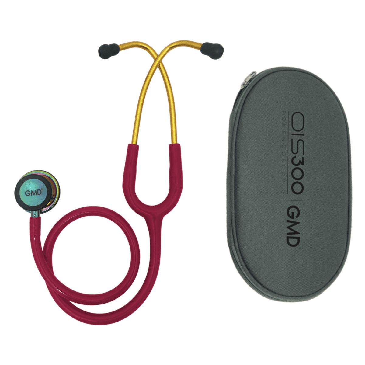 GMD - Fonendoscopio Ois 300 Cherry + Oximetro 500D + Kit de Disección + Tensiometro