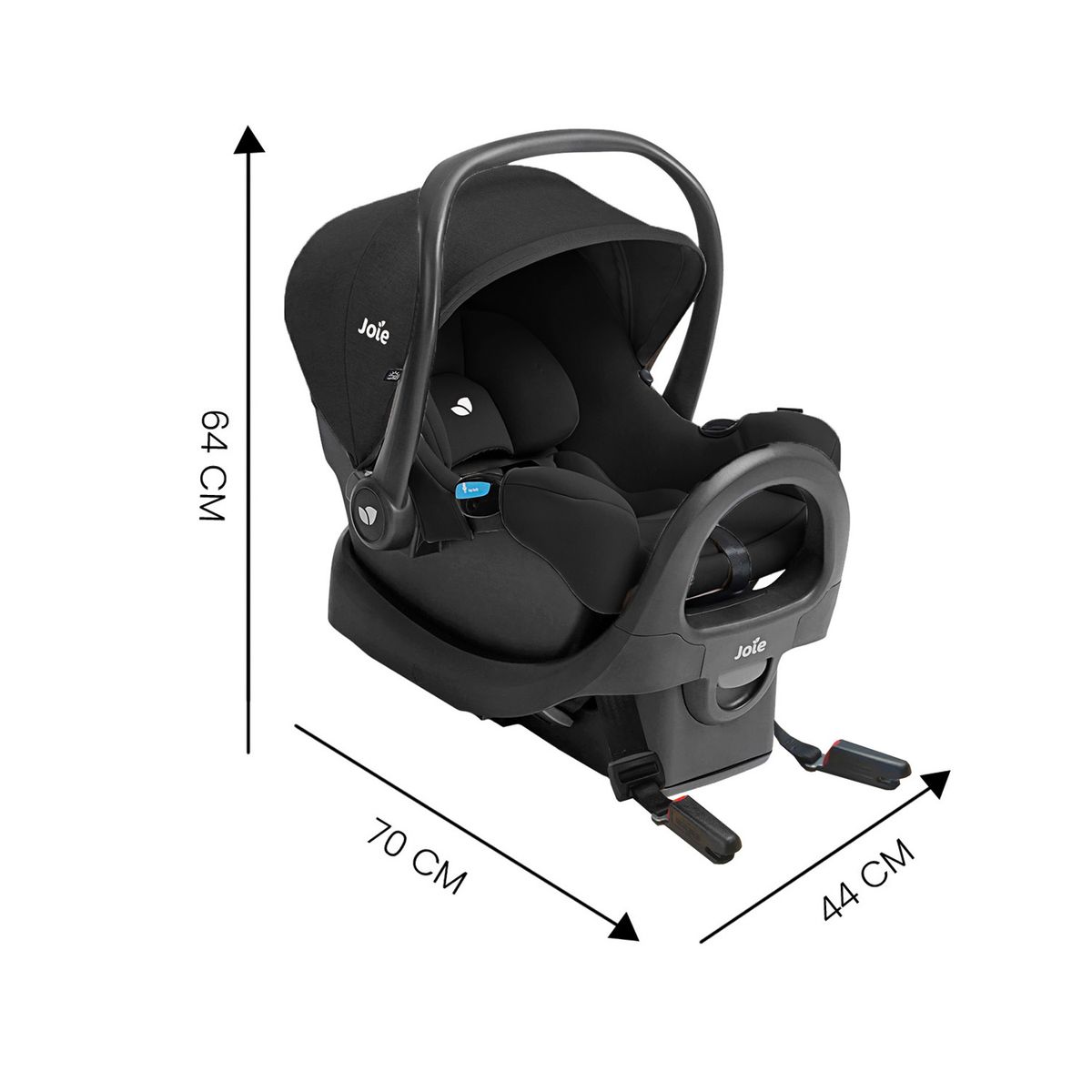 JOIE - Coche Bebé Travel System 4 en 1 Ginger™ and Rue™ Shale Dark Joie Negro