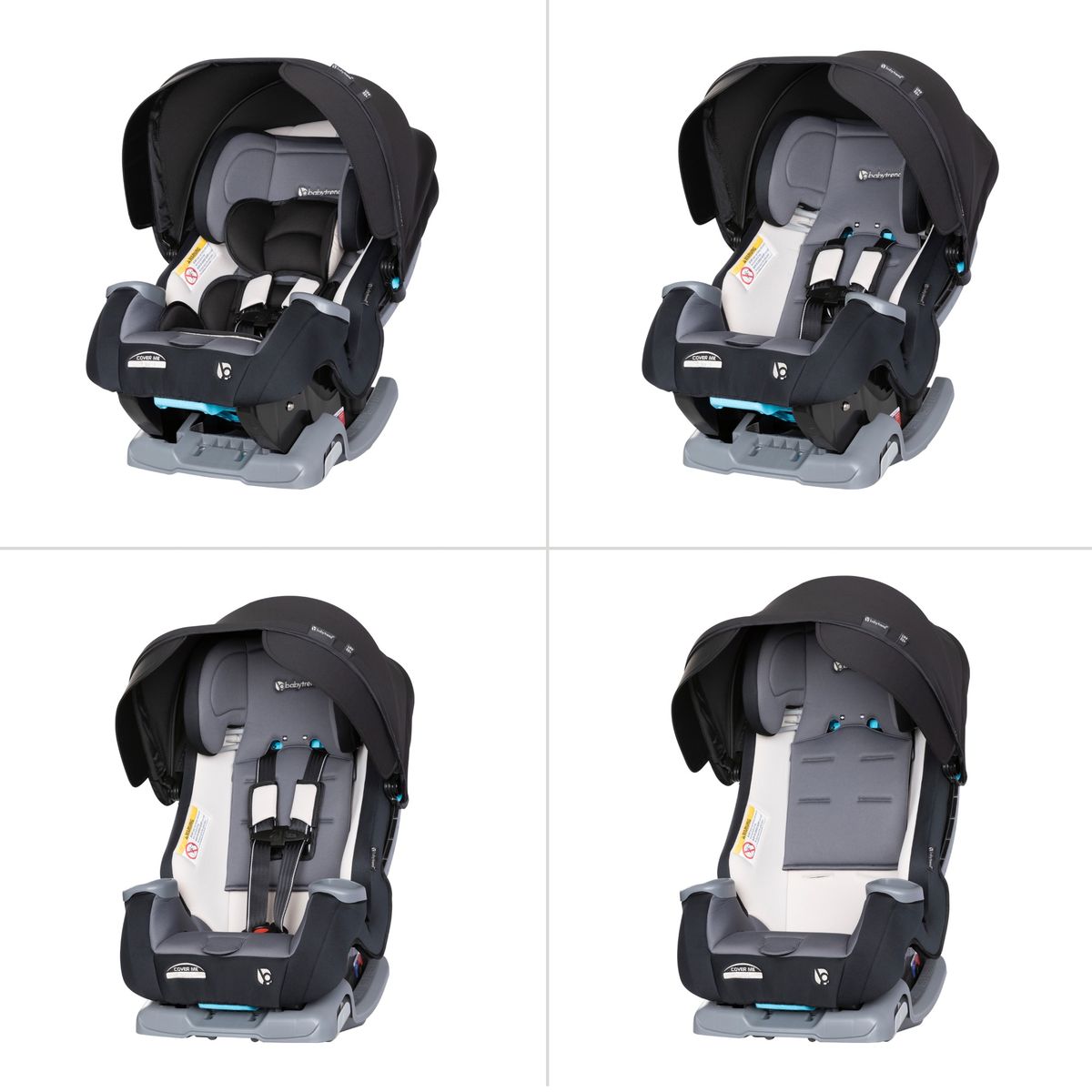 BABY TREND - SILLA PARA CARRO BEBE COVER ME 4 EN 1 BABY TREND  NEGRA.
