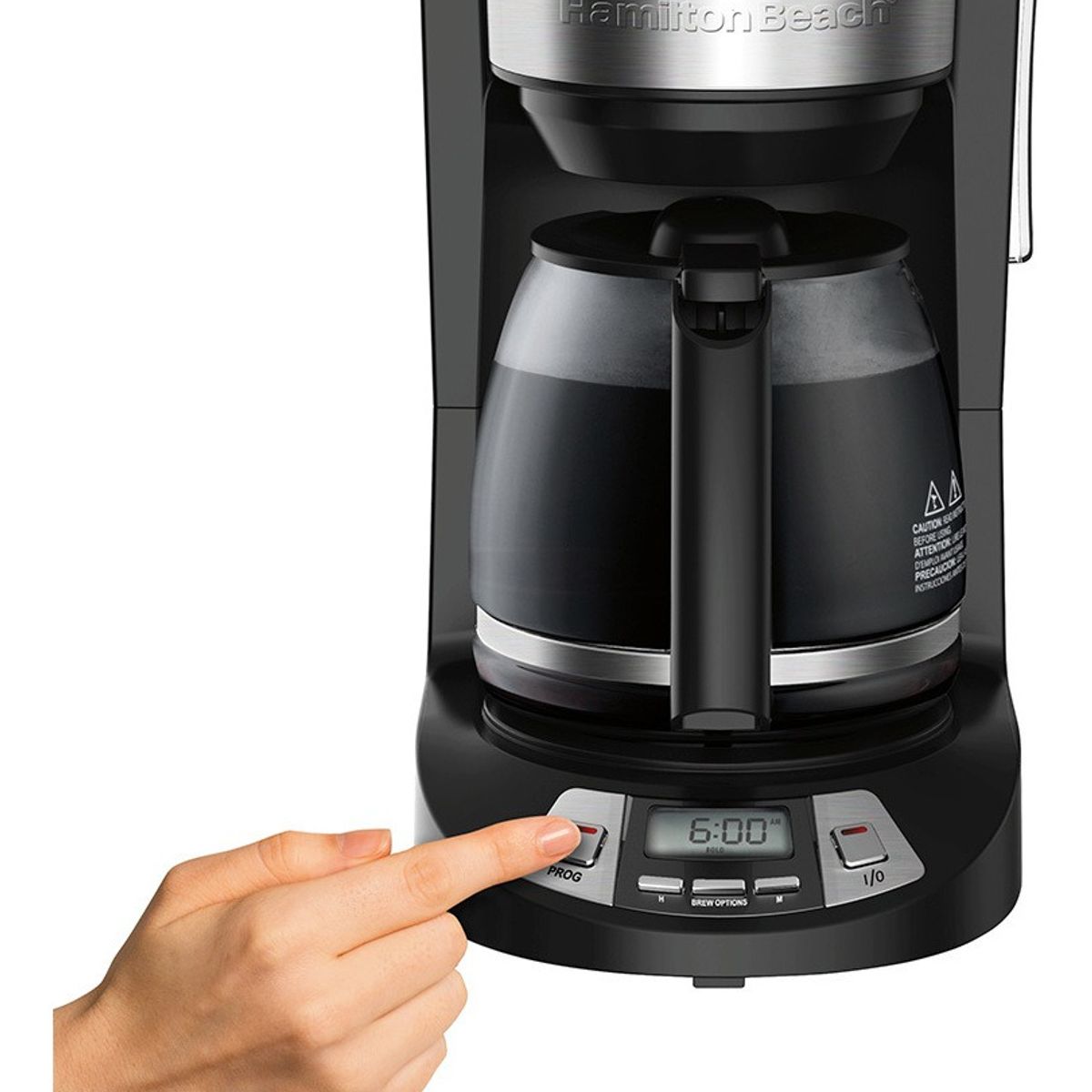 HAMILTON BEACH - Cafetera Programable 12 Tazas Hamilton Beach 46290 Negra