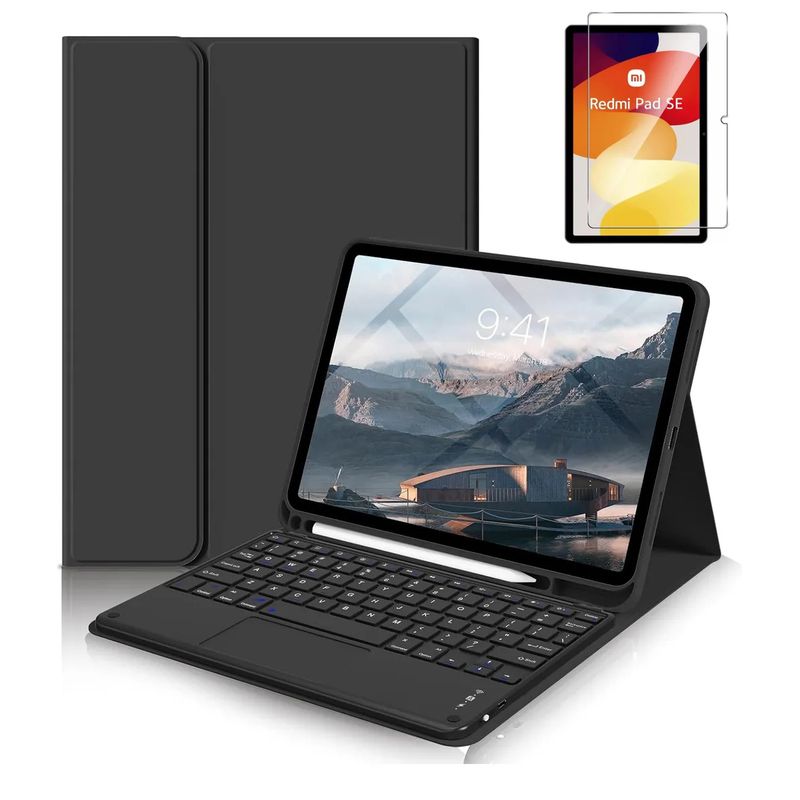 GENERICO - Estuche Teclado Mouse + Vidrio Para Xiaomi Redmi Pad Se 11