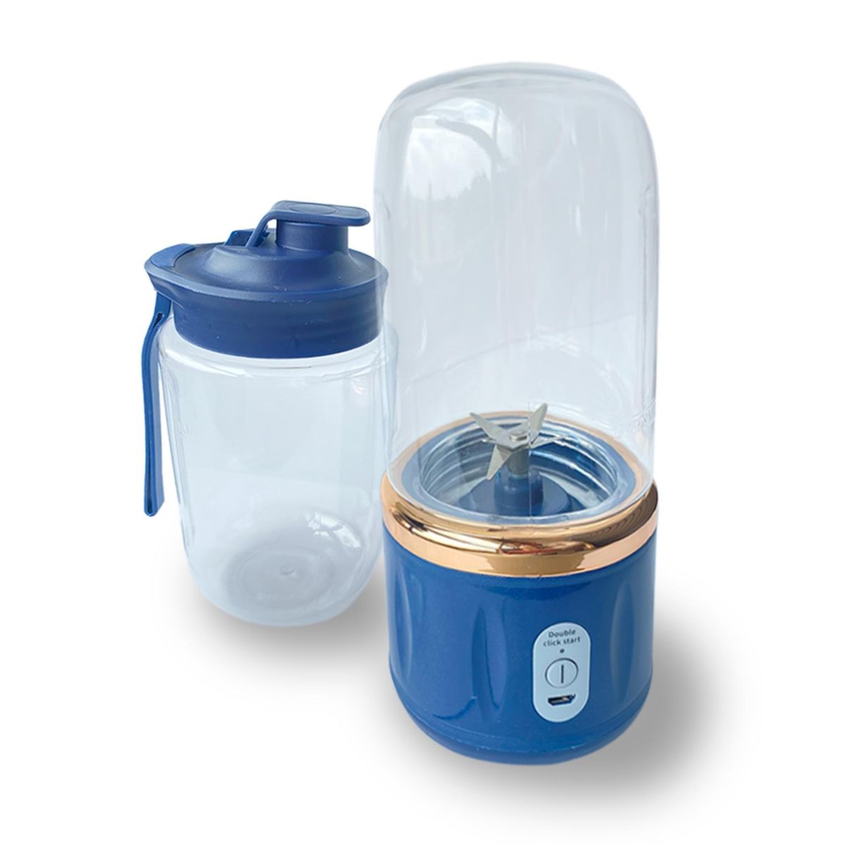 MERTEC - Licuadora Portátil + Vaso Mertec Mt031g 400 Ml Azul