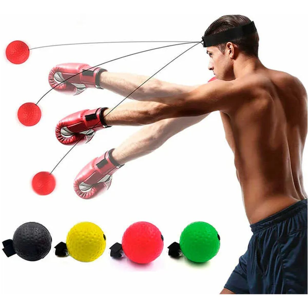 GENERICO - Pelota Entrenamiento Boxeo Cabeza Reflejo Precisión Golpes