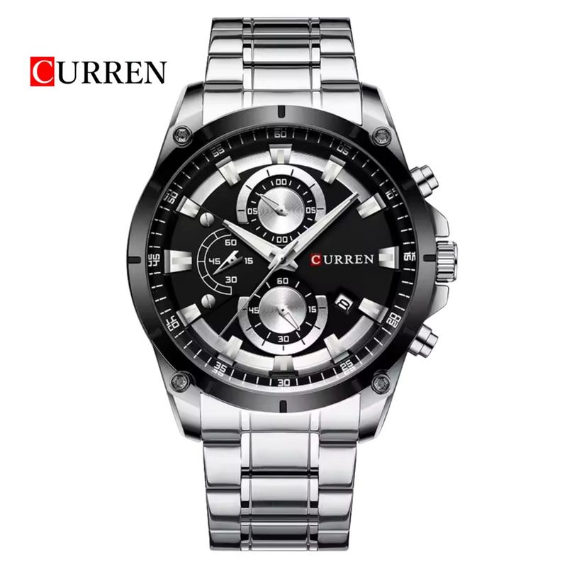 CURREN - Reloj CURREN 8360 Cronógrafo Para Hombre - Plateado